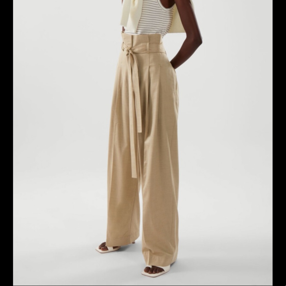 COS Wide-Leg Beige Trousers